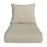COZYVIDA Outdoor Deep Seat Cushion Set of 1, 24'x24' Seat & 25'x22.5' Back, C0...