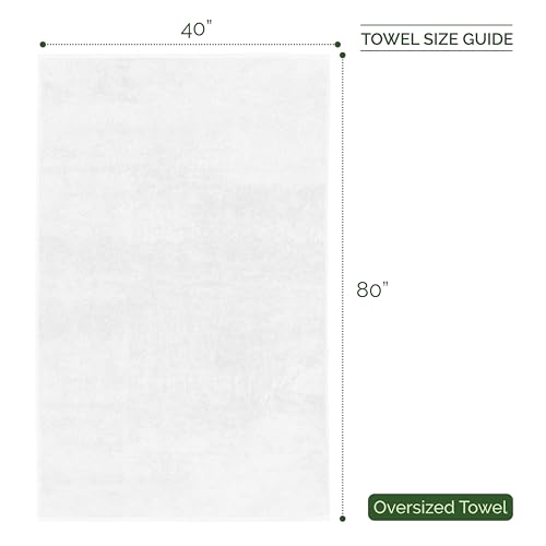 Image of Elegant Comfort Three Line Popcorn Extra Large Luxury Bath Towel - 40 inch x 80 inch inch, Premium Hotel Spa Quality 1 Piece Oversized Bath Sheet 100% Turkish Cotton Super Soft Highly Absorbent, White