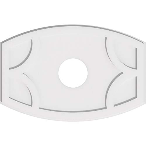 Image of Ekena Millwork CMP30X20KY-06000 Kailey Architectural Grade PVC Contemporary Urethane Ceiling Medallions 30 inchW x 20 inchH x 6 inchID x 16 1 /4 inchC x 1 inchP