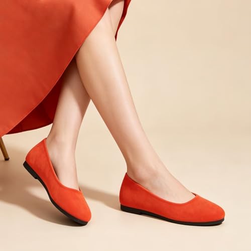 Image of Dear Time Women's Flats Comfortable Slip On Ballet Flats Soft Solid Casual Shoes
