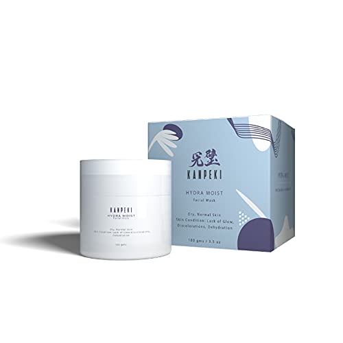Kanpeki – Hydra Moist Face Mask for Skin Hydration | Provides Bright Skin & Reduces Discoloration | Contains Shea and Argan Oil & Algae, Honey | Japanese Skin Care Product | Suitable for Dry & Normal Skin