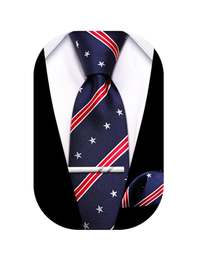 Image of Barry.Wang Boys Ties School Pre-Tied Kids Necktie Handkerchief Clip Set Uniforms Child Ties for 8-14 Years Wedding Party