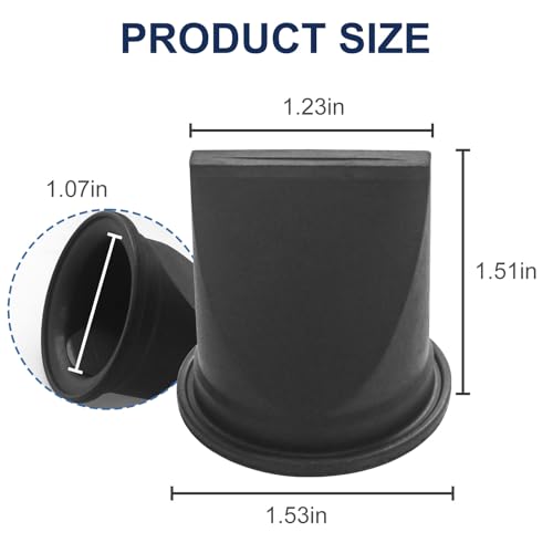 Image of 385310076 Duckbill Valve Kit 1-1 /2 inch Black(4 Pack) for Dometic Toilet and Sealand Vacuum Generators S & T Series Pumps Bellow Replacement Part Repair Kit