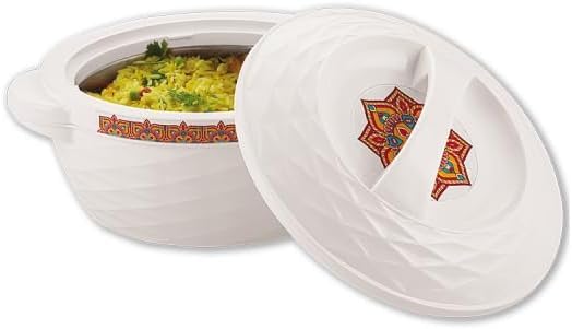 Rishabh Insulated Casserole HotPot Thermal Serving Bowl Keeps Food Hot or Cold for Long Hours, Outer Body of Plastic Inside Body of Stainless Steel (5000 ml)