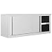 Goliraya Armadio da Cucina ad Ante Scorrevoli 120x40x50cm/ 90x40x50cm Armadietto Porta Attrezzi a Parete in Acciaio Inox Mobile da Cucina