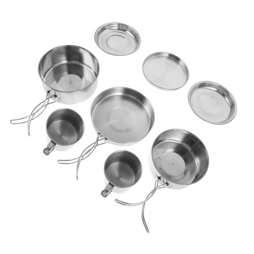 Set de casseroles acier inoxydable MAGICLULU pour camping et pique-nique
