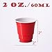 HAOZAN 100ct 2oz. Mini Red Shot Cups, Disposable and Small Size Perfect for Party, Tastings, Sample and More