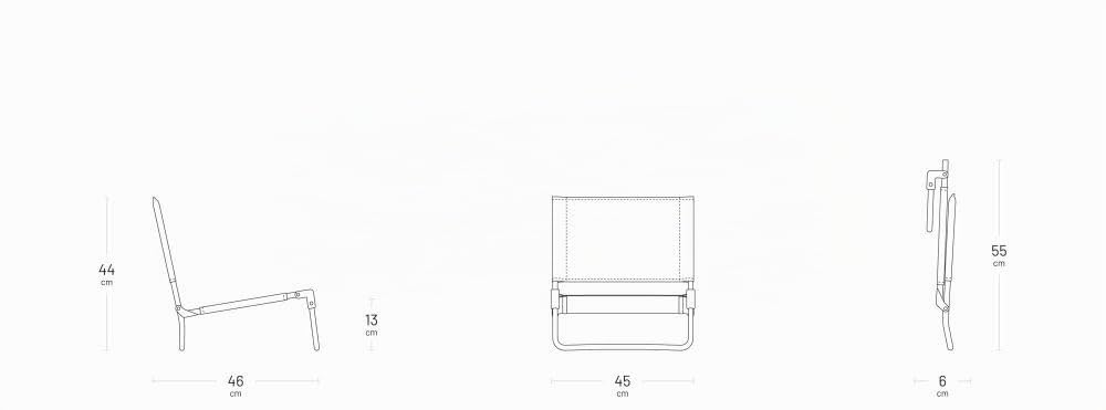 Lafuma Mobilier CB niedriger Klappstuhl Aluminium Océan II