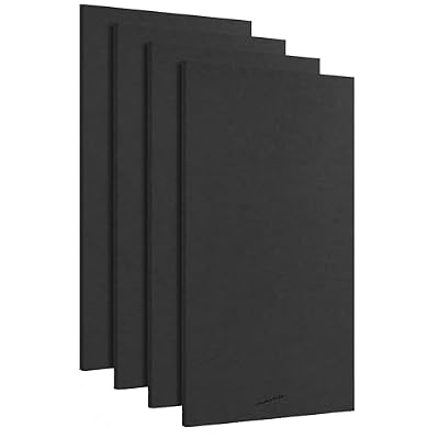 AudioSilk Acoustic Panels, 4 Pack ROOM KIT, Large, 46" x 23", Black