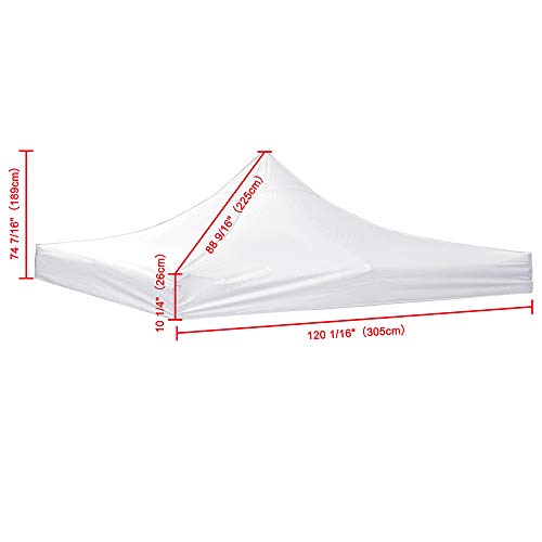 Instahibit Normal 10x10ft EZ Pop Up Top Replacement Instant Canopy Patio Pavilion Gazebo Sunshade Tent Outdoor Snow - Thumbnail 2