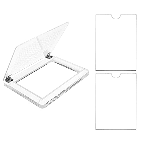 PH PandaHall Stamp Platform Tool 5.9x7.7  Acrylic Stamp Block Positioning Stamping with Grid Lines for Accurate Craft Stamping Card Making Journals Scrapbooking