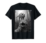Cat Selfie With T-Rex Dinosaur T-Shirt
