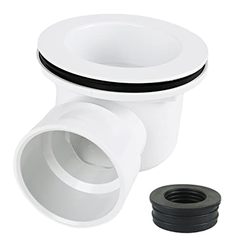 1.5'' Low Profile Shower Base Drain, 90 Degree Side Outlet Drain Assembly With Perforated Strainer For Replacement Shower Base Drain #TOP5