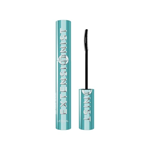 L'Oreal Paris Extensionist Waterproof Mascara, Lengthening, Volumizing, and Curling Formula For a Lash Extension Eye Makeup Look, Waterproof Black