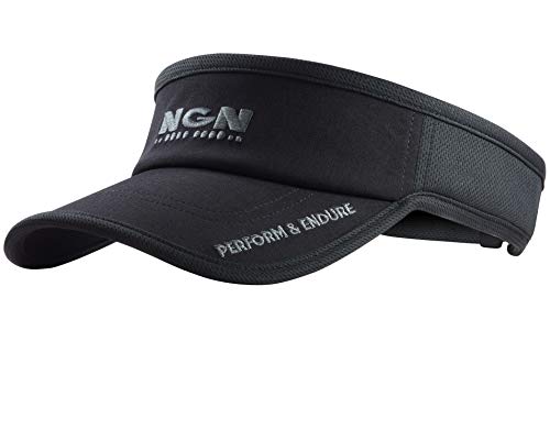 NGN - Sport Mesh Running Visor | Triathlon Visor | Run Sun Visor for Men & Women | Also for Golf, Tennis & Performance Sports Black