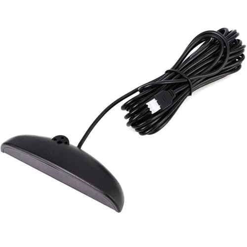 Radar de marcha atrás 12 V 4 sensores 16 mm original sensor de aparcamiento plano de coche Crescent Auto Reverse Backup Radar Detector con pantalla radar inverso de estacionamiento (negro)