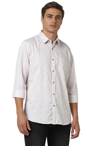 Image of Van Heusen Casual Printed Shirt for Men| Premium Cotton| Full Sleeves| Slim Fit |Breathable Fabric