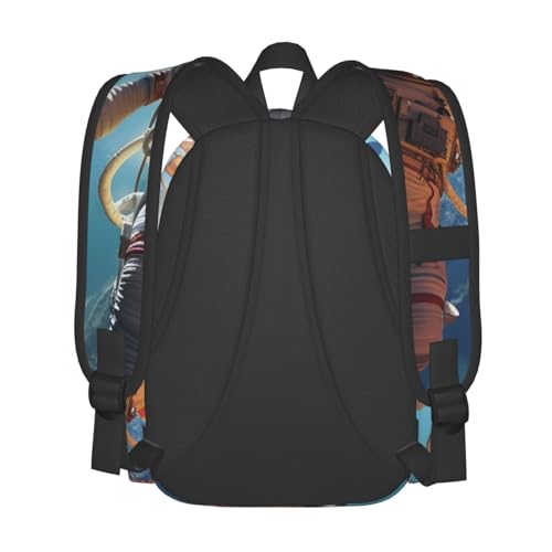 Travel Backpack for Women Men Astronaut on Planet Casual Daypack Large Capacity Nurse Bag4