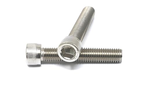 Image of iexcell 2 Pcs M14 x 75mm Thread Pitch 2 mm Stainless Steel 304 Hex Socket Head Cap Screws Bolts Kit