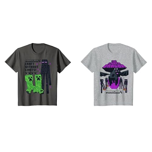 Minecraft Short Sleeve Crew Neck T-Shirts for Boys Girls Toddlers, Multipacks