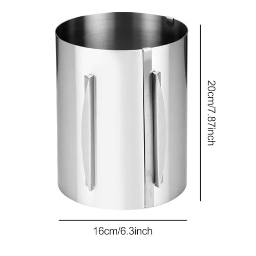 Anillo para pastel ajustable y resistente de acero para repostería casera 6