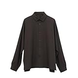 [ニッセン] カジュアルシャツ メンズ オーバーサイズストレッチ長袖シャツ（セットアップ対応） ブラウン LL