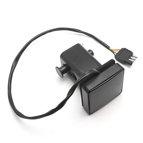 Xotic Tech Smoked Lens Trailer Hitch Cover w/Trailer Adapter Hitch Pin Red Square Brake Tail Light Compatible with Truck SUV 2'' Towing Hitch Receiver, Pure Red 15-SMD (Size:3.25