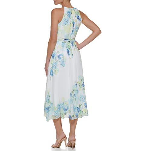 Image of DKNY Women's Halter Faux Wrap Midi Dress