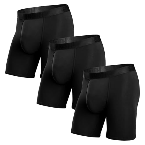 BN3TH Men's Classic Icon 3-D Pouch Boxer Briefs - Breathable, Anti-Chafing, Ultra-soft, No-Roll Waistband, 6.5
