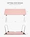 FISYOD Foldable Laptop Desk, Portable Lap Desk Bed Table, Lightweight Breakfast Table Tray Desk, Laptop Stand, Mini Table for Working Writing Drawing Eating Picnic-Pink