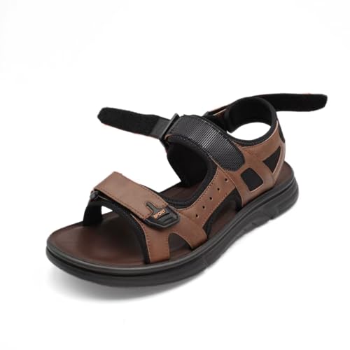Image of Finishing & Sewing Men's Sport Sandals with Adjustable Straps, Comfort Outdoor Athletic Walking Summer Sandals