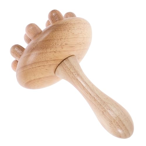CALLARON peine de masaje circulación cerda puntiagudo masajistas palo de masaje Rodillo de masaje de espalda Massagers a mano Massagers Handheld martillo de masaje Madera de caucho