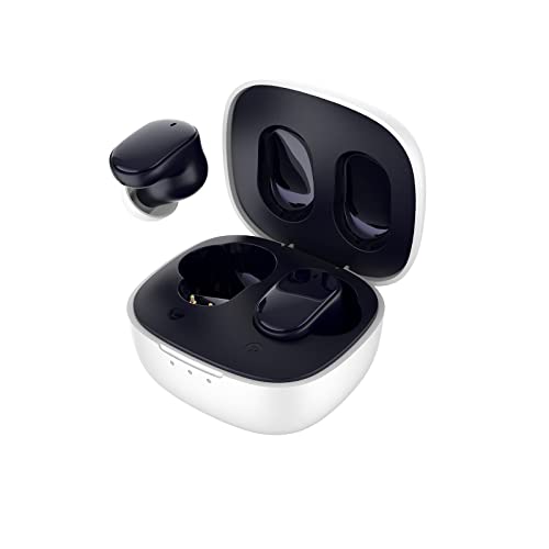 HTC True Wireless Earbuds 7 Bluetooth 5.3, in-Ear Headphones Noise Cancelling 10mm Driver with Deep Bass for Gaming, Working -40ms Ultra Low Latency/22H Playtime/Game Modes/Built-in Mic-Black