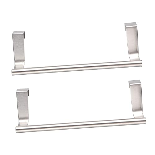 OUNONA 2pcs Stainless Steel Towel Stand Towel Rack Multifunctional Storage Rack No Tools Required for Kitchen Bathroom