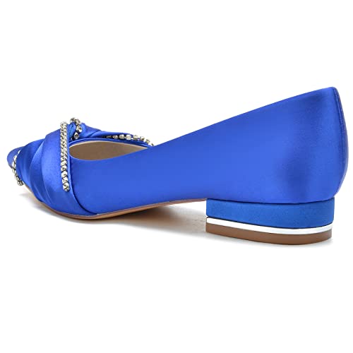 Bridal Wedding Shoes Women's Flats I Ballet Flats for Women I Pointed Toe Flats Women Satin Flats I Shoes Women I Slip on Flats 2.5Cm3