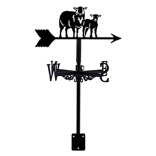 KRRKQH Valor Velador Clima Acero Inoxidable, Escena Cabra Retro Pecho jardín Weatherervane, indicador de dirección Decorativa del Viento para la Granja al Aire Libre