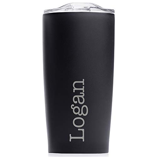 Lifetime Creations Engraved Personalized Stainless Steel Tumbler with Name (Black) - Custom Metal Tumbler, Add Your Name, Double Wall Insulated Coffee Travel Mug