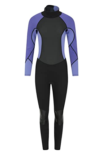 Mountain Warehouse Neopreno para Mujer - Cuerpo: 2.5mm, De una Sola Pieza, UPF 50+, Cuello Ajustable y Cremallera de Cierre fácil, Mantiene el Calor - para Hacer Surf y Kayak Morado Oscuro 36-38