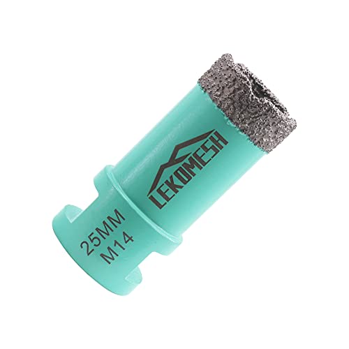 LEKOMESH Diamond Core Drill Bits 25MM, Vacuum Brazed Diamond Hole Saw for Porcelain Ceramic Tile Marble Granite Stone Quartz