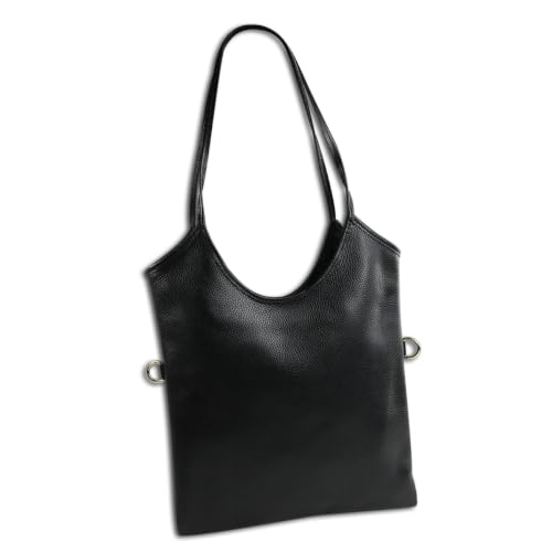 Sac à bandoulière en cuir femme noir pour éviter les sacs lourds