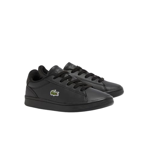 Lacoste Unisex-Child Children's Carnaby Set Sneaker (Retired Edition), White/Black/Red Currant, 1.5