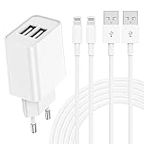 【Apple MFi Certified】 Der Kabelkörper besteht aus einem hochwertigen Kernkabel und einem Apple MFi Certified Chip die schnellste und sicherste Übertragungs- und Ladegeschwindigkeit. Die kann einen Strom von 2,4A für schnelles Laden und schnelle Datenübertragung mit 480 Mbit/s aufnehmen.