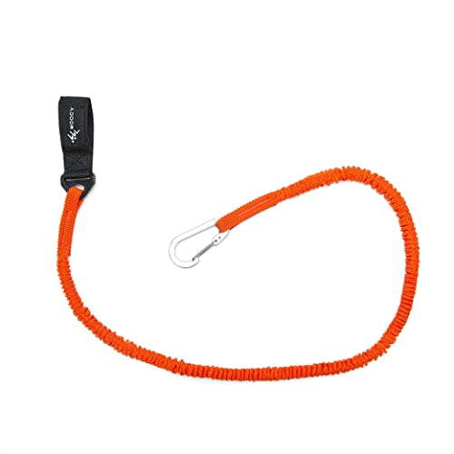 MOOCY Coiled Kayak Paddle Tether - Fishing Leash with Carabiner (36" to 72" Stretch) | Fits Paddle/Rod/SUP/Fishing Net - Kayaking Accessories - Thumbnail 7
