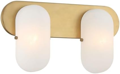 Minka Lavery 3702-732 Heathcote 2 Light 16" Wide Bathroom Vanity Light - Legacy Brass with Etched Alabaster Glass