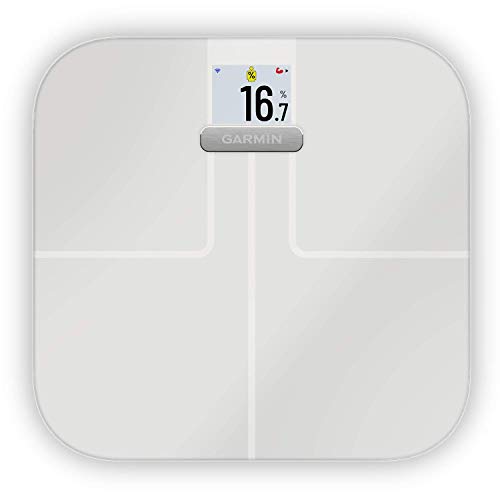 Garmin Index S2 Smart Waage – misst das Gewicht, Gewichtstrend, Körperfettanteil, Muskelmasse, BMI. Mit...