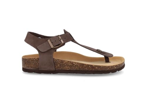 Sandalia chanclas BioNatura 11 de nobuck que cuida tus pies gracias a su plantilla anatómica