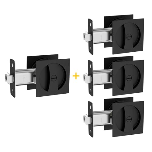 Haidms Black Pocket Door Hardware miniatura 1
