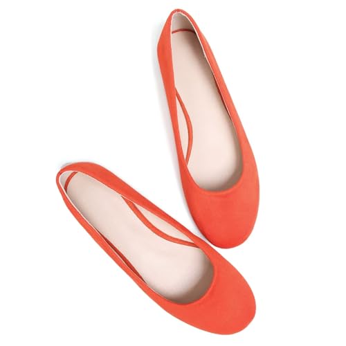 Image of Dear Time Women's Flats Comfortable Slip On Ballet Flats Soft Solid Casual Shoes