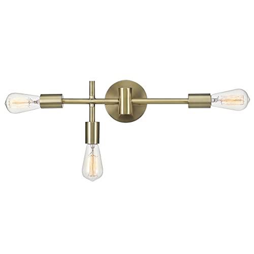 Globe Electric Hollins 18'' 3-Light Vanity Light, Matte Brass by Globe Electric - Image 6
