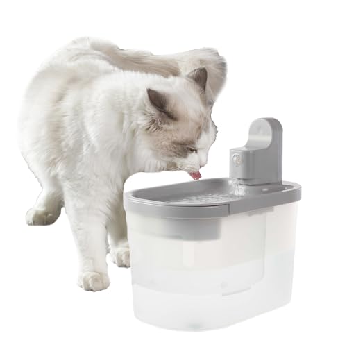 Cat Water Fountain - Wireless Water Fountain with Motion Sensor - 84.5oz/2.5L Automatic Cat Water Dispenser with Ultra-Quiet Pump by PETMAKER